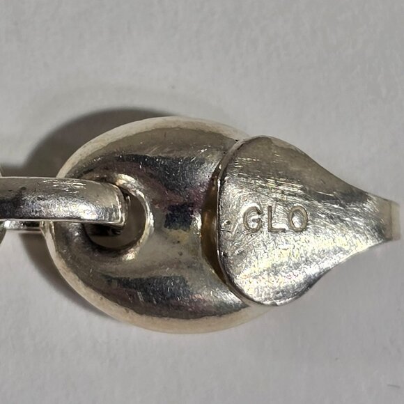 VTG Sterling Silver Bracelet Mariner Anchor Link Chain Hollow Puffy 7" 925 Italy - Picture 8 of 9